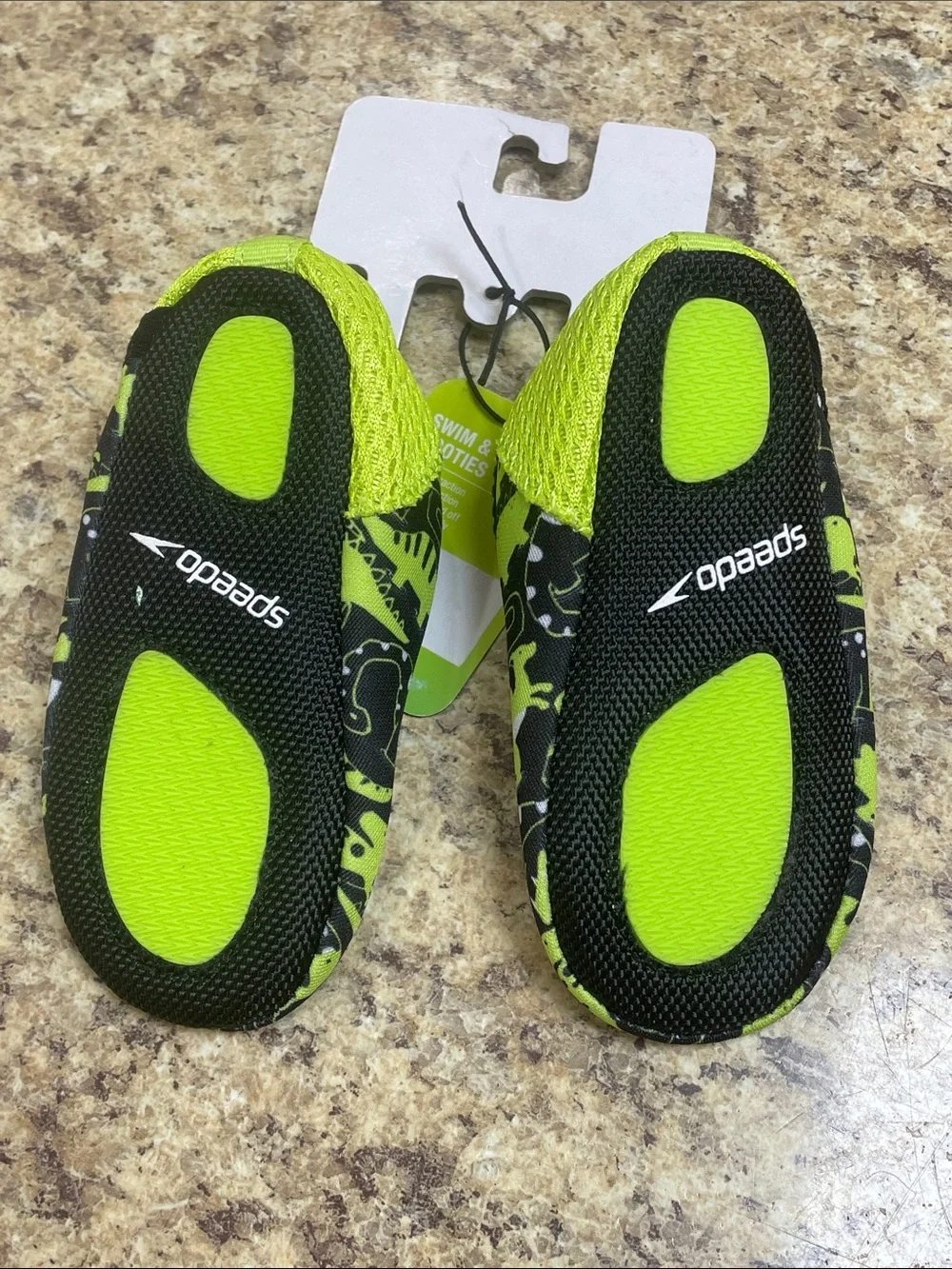 Speedo Swim & Play Booties. Baby Boy’s Size Small(5-6). Dinosaur Design  NEW!!